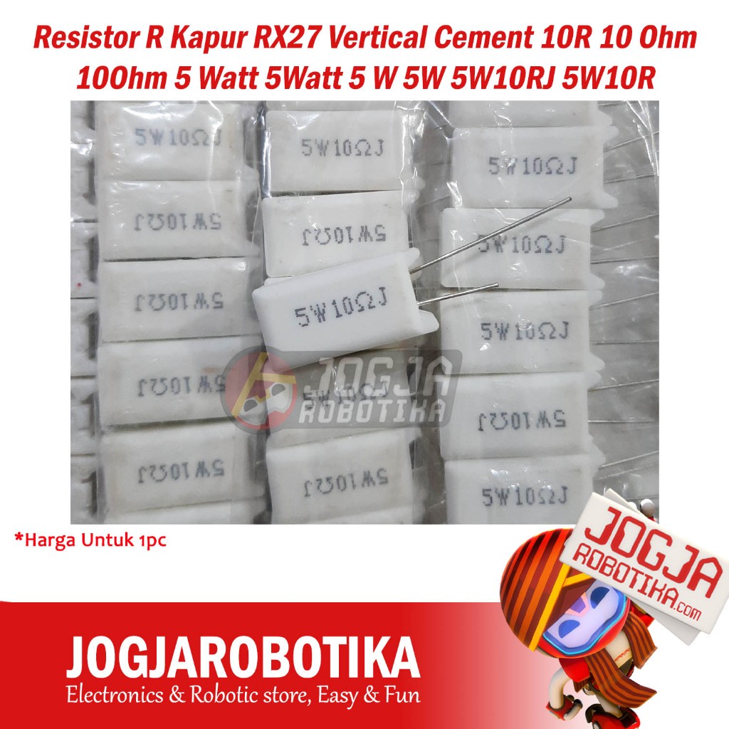 R ตัวต้านทานมะนาว RX27 ซีเมนต์แนวตั้ง 10R 10 โอห์ม 10โอห์ม 5 วัตต์ 5 วัตต์ 5 วัตต์ 5 วัตต์ 5W10RJ 5W