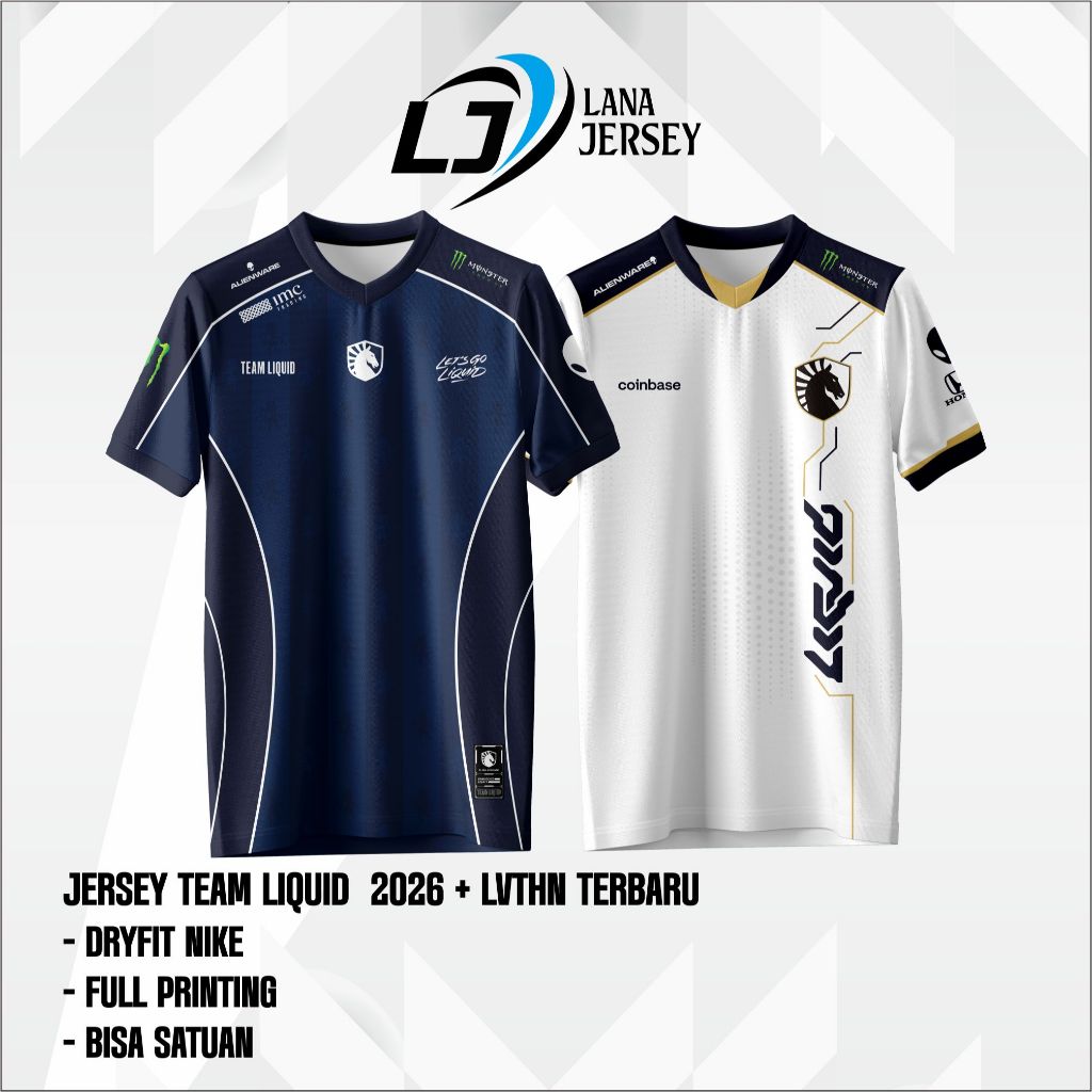 LVTH_N New 2021 Dota 2 Liquid Team Gaming JERSEY (แถมชื่อฉาย)