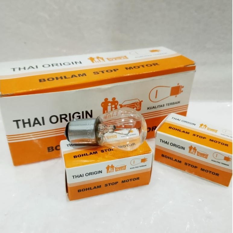 10 ชิ้น THAI ORIGIN THOR DOP REAR BRAKE STOP หลอดไฟ 12V 21W S25