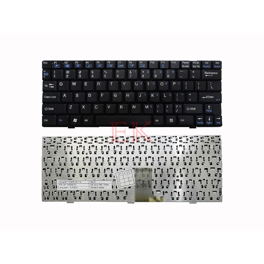 Axioo MLC M720 M720R M721S M722S Series แป้นพิมพ์แล็ปท็อปสีดํา