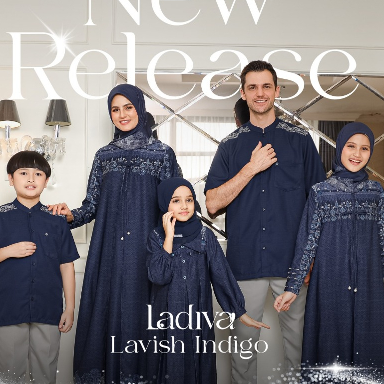 {Ready} Ethica Ladiva Lavish Indigo - ครอบครัวล่าสุด Sarimbit 2026