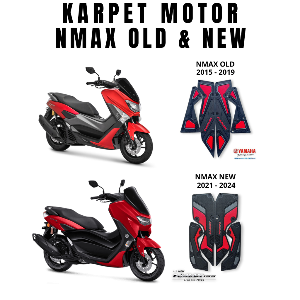 พรมมอเตอร์ไซค์ Yamaha NMAX (เก่าและใหม่) | ยางกันลื่นแบบหนาพรีเมี่ยม