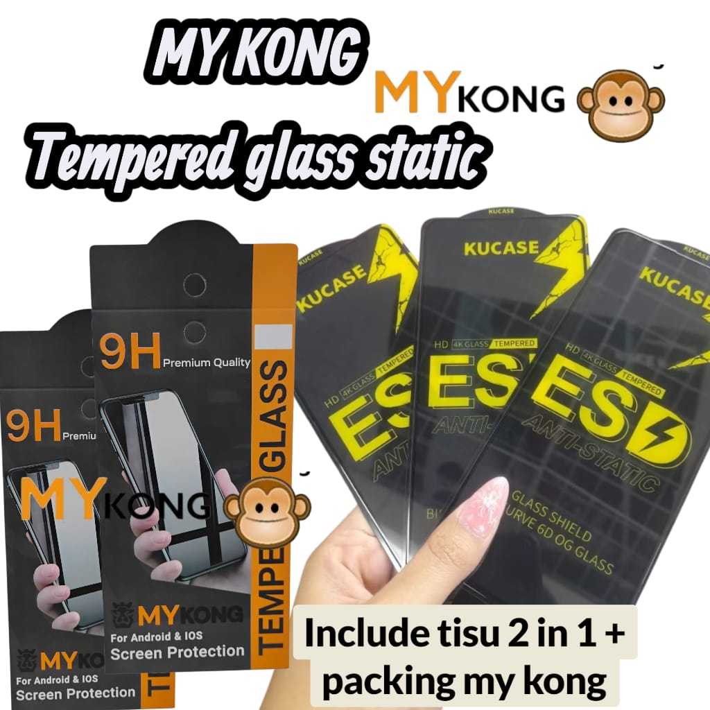 LAYAR 28 - MY KONG TEMPERED GLASS CLEAR ESD STATIC สําหรับ VIVO Z1 PRO Y95 Y93 Y91C Y91 Y83 Y81 Y75 