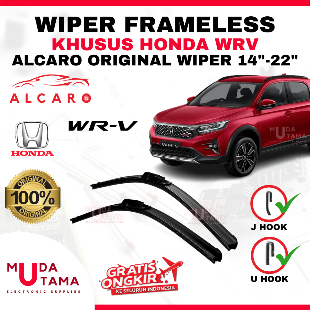 Original Alcaro WRV ที่ปัดน้ําฝนไร้กรอบ - ไม้กวาดกระจก WRV - ที่ปัดน้ําฝนไร้กรอบ - ที่ปัดน้ําฝน WRV 