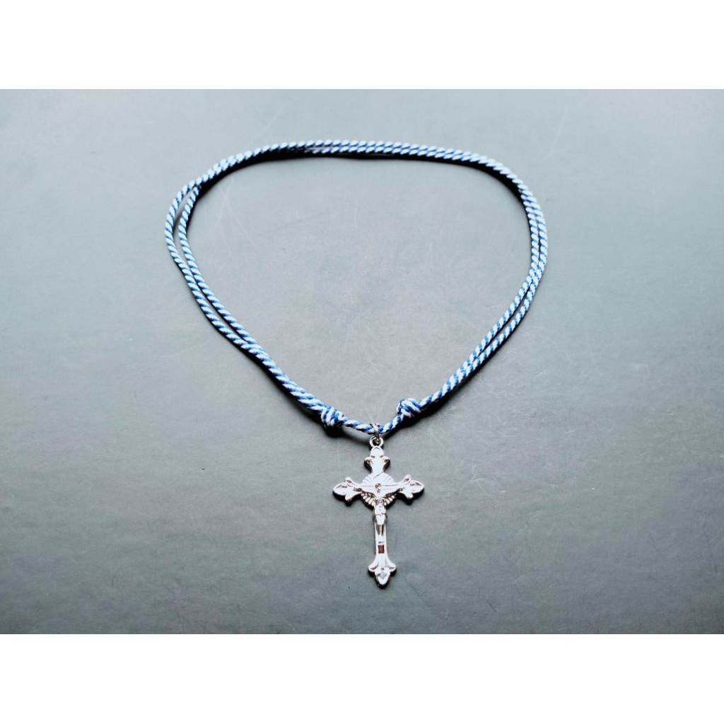 K95 CATHOLIC CHRISTIAN TRIDATU ROPE CROSS NECKLACE