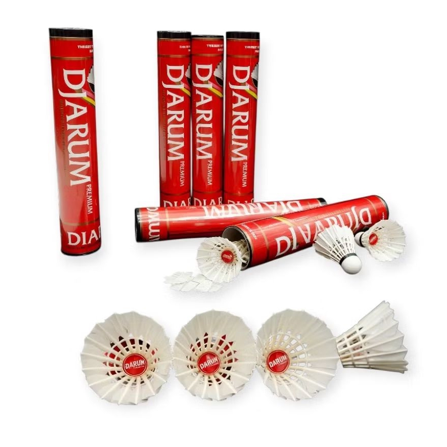 ลูกขนไก่ Djarum - 12 ชิ้น ขนทนทาน มั่นคง