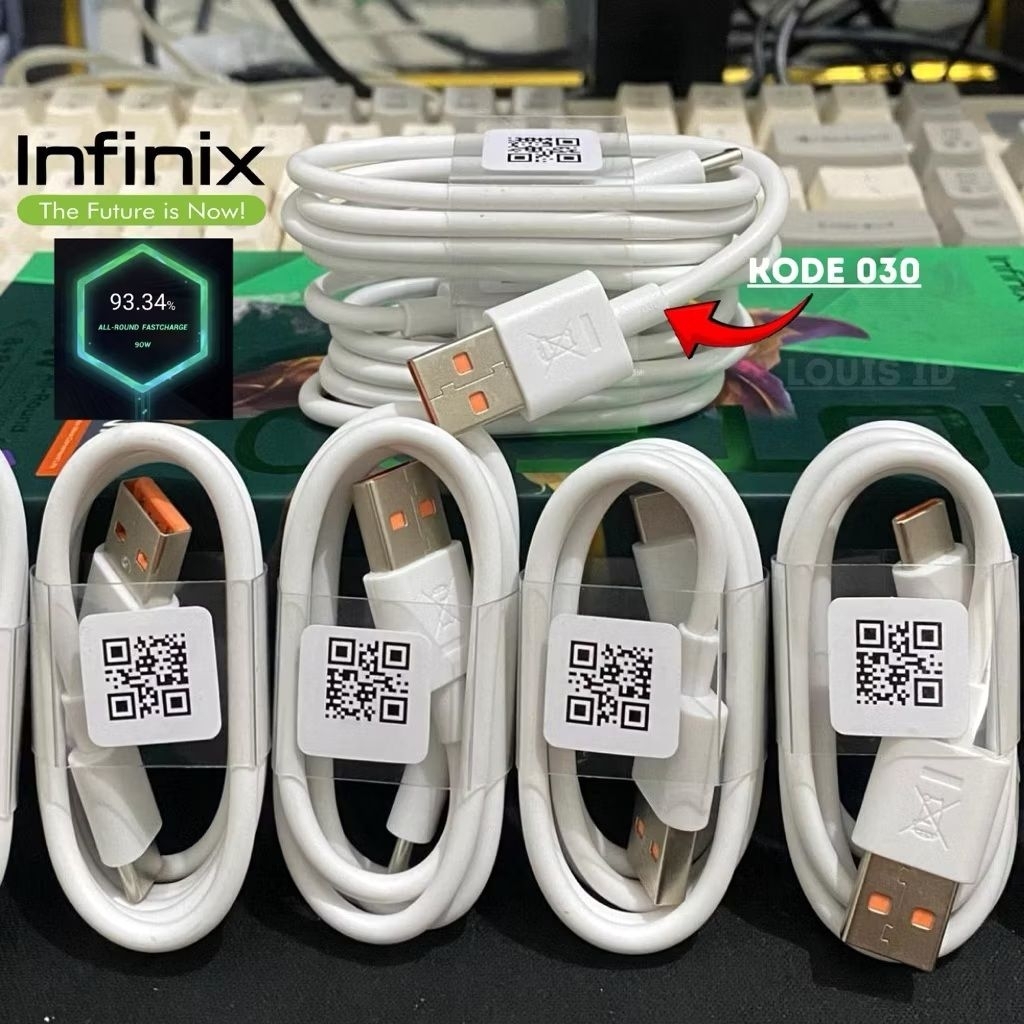 100% Original Infinix Data Cable Fast Charging 45W 68W 70W 100W USB Type C ถึง C / USB A ถึง C ทั้งห