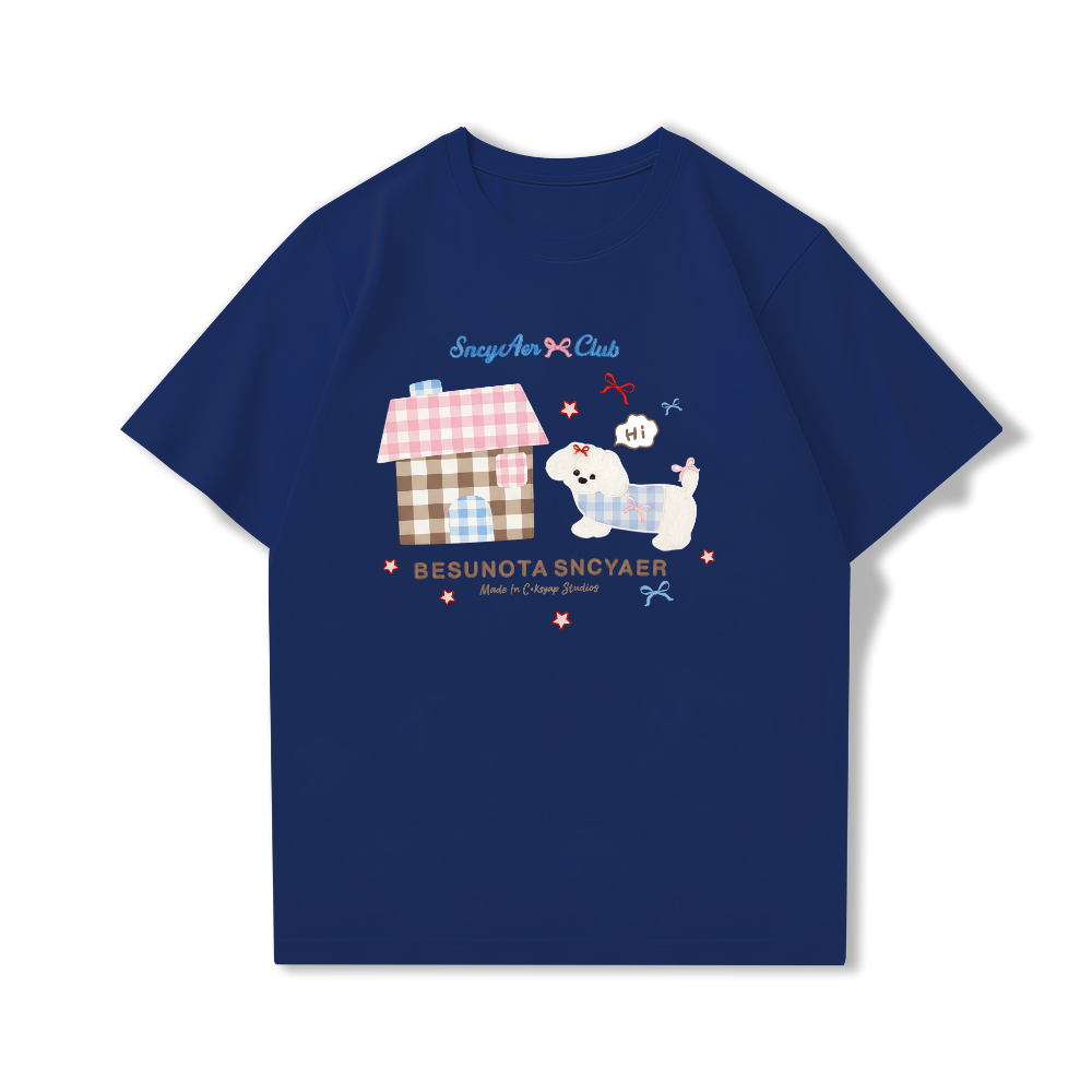 Lover Shop HOUSE DOG Oversize Jumbo Short Sleeve เสื้อยืดผู้หญิงและผู้ชาย