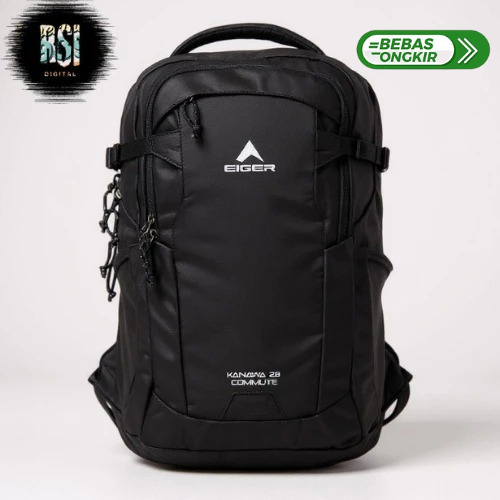 ใหม่ EGER KANAWA COMMUTE 28 1.0 กระเป๋าเป้สะพายหลังแล็ปท็อปสีดํา