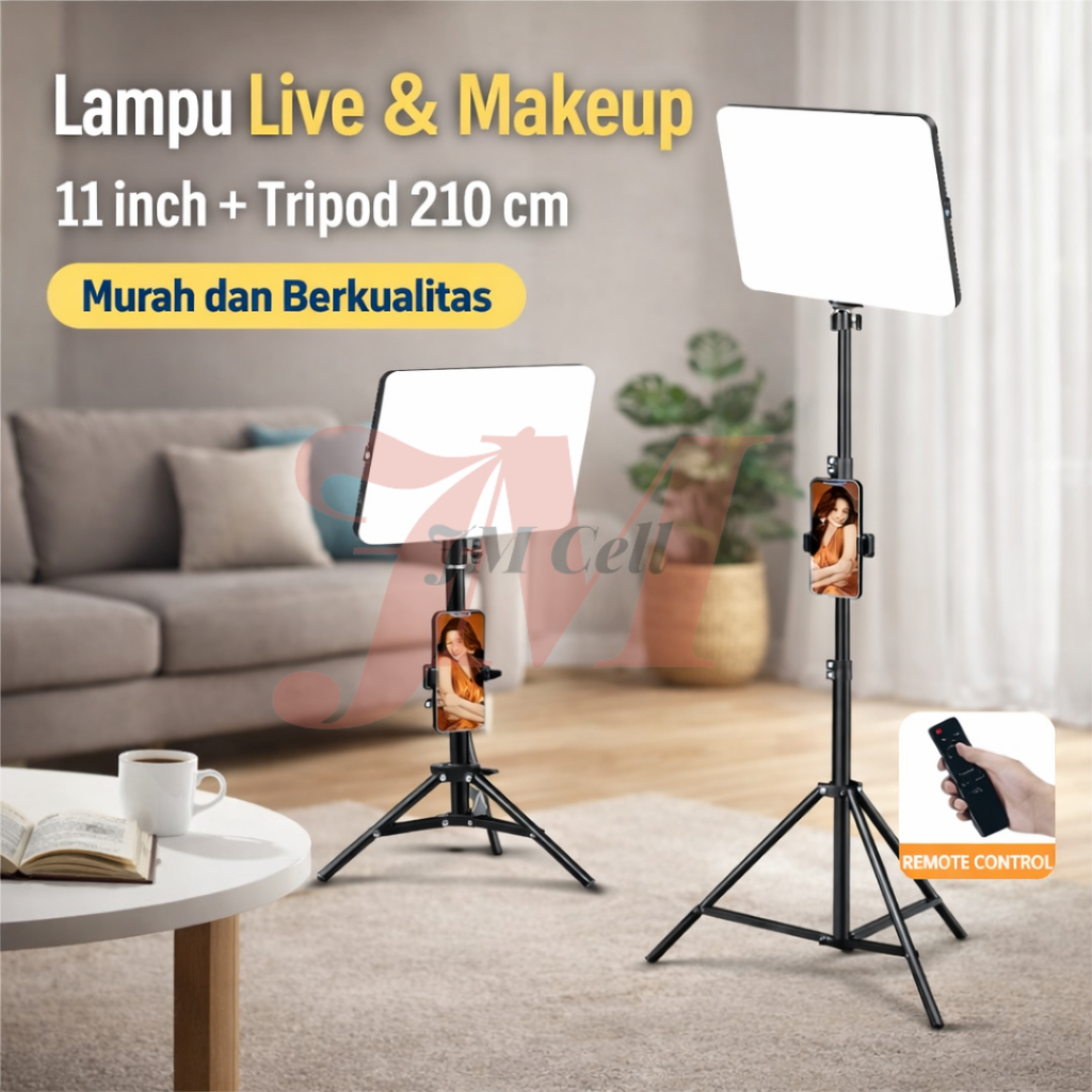 JM P11 PLOKAMA LIGHT PACKAGE MUA PHOTOGRAPHY MM 240 + ขาตั้ง TRIPOD 2 เมตร 210 ซม. ที่ใส่ HP LIGHTNI