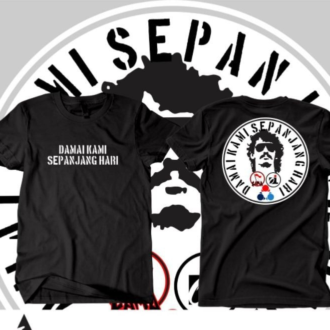 KATUN Iwan Fals "Dksh" เสื้อยืดผ้าฝ้าย Combed Unisex 30s