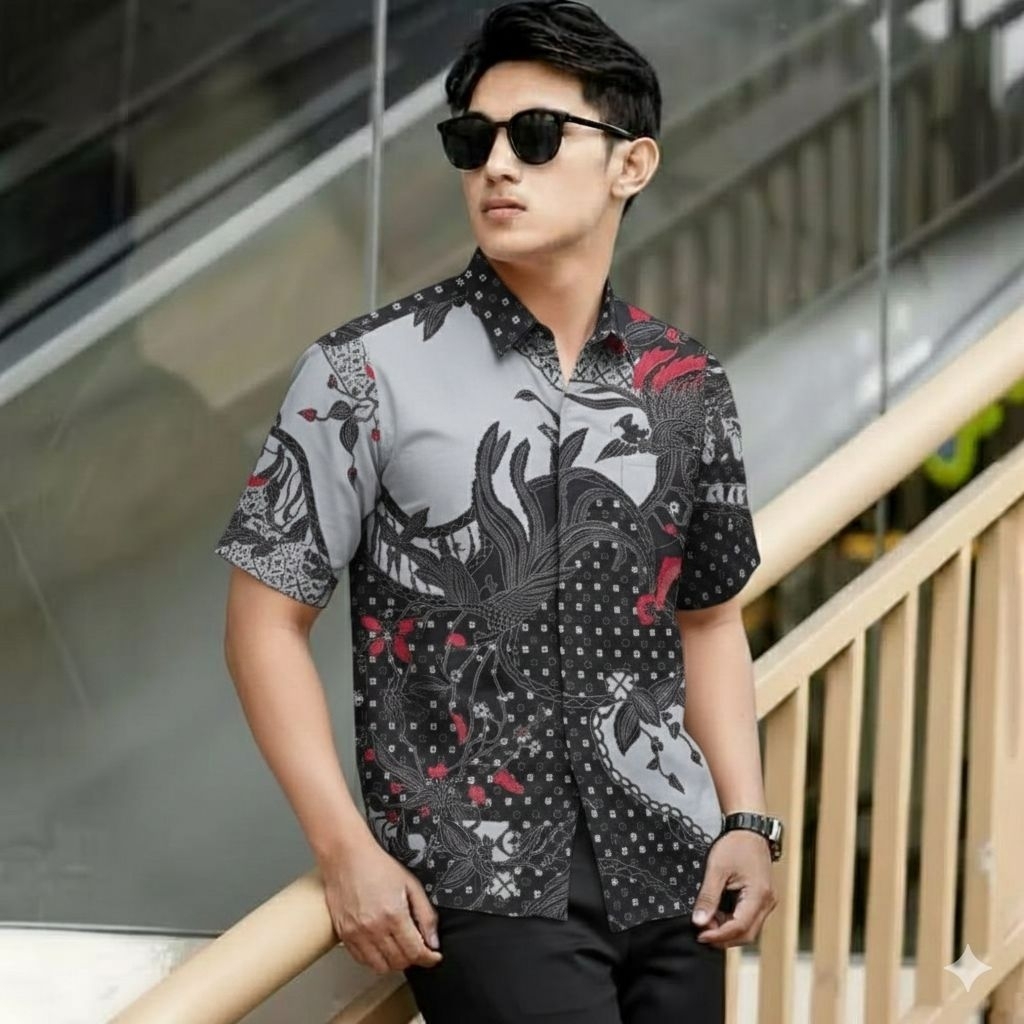 เสื้อผ้าใหม่ล่าสุด LUXURY ADULT MENS BATIK 2025 PREMIUM SOFT COTTON HEM SHORT-SLEEVED เสื้อ PEKALONGAN MODERN MENS BATIK VIRAL HITS COOL ใหม่ล่าสุด