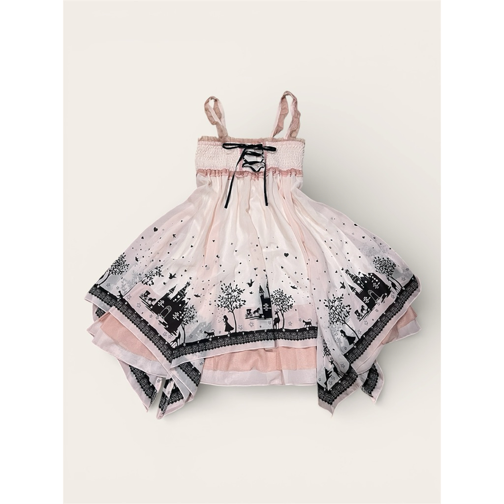 ARW ลูกศร dupes ขวาน femme kawaii aymmtric ชุดกระโปรง shabby mori kei shoujojo สาว hisekaji