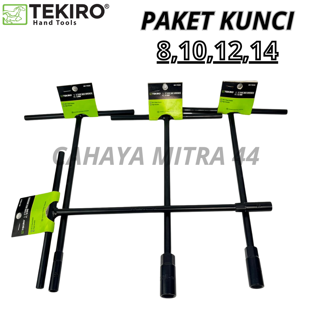 TEKIRO แพ็คเกจประแจ T-Sock 4 ชิ้น ขนาด 8-10-12-14 มม. / Original Tekiro T-Wrench