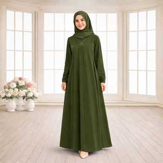 Gamis Wanita Muslim Mewah Elegan Bahan Adem Nyaman Terbaru