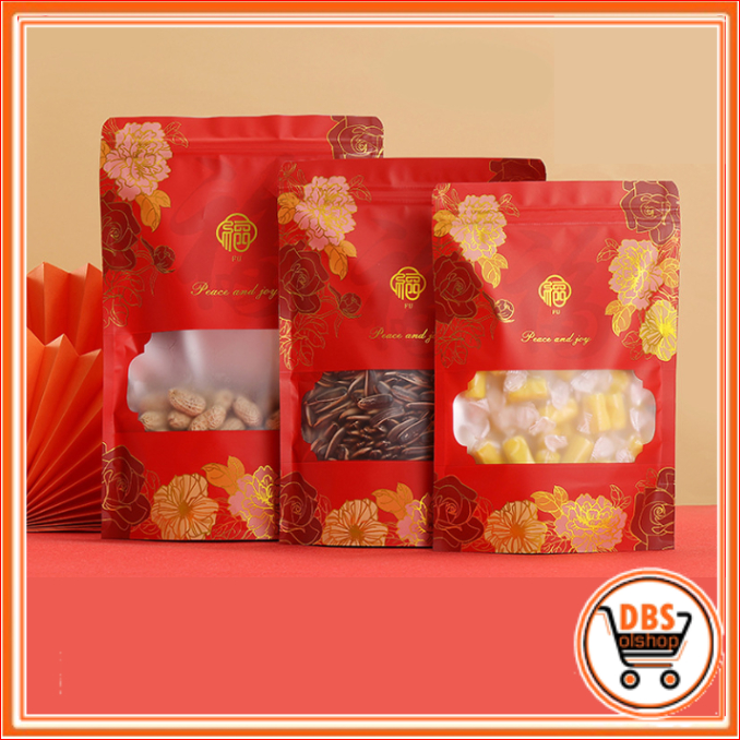 DBS - HW254 Zip Lock Sealer Standing Pouch CNY / Chinese New Year Snack Packaging Plastic