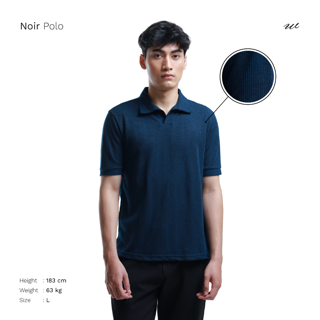 เสื้อโปโล Wilmerstudios Noir Waffle
