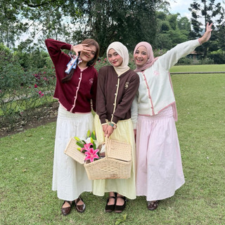 Bytantisa - Cardigan Crop Flower Bordir Premium Cute Sabila