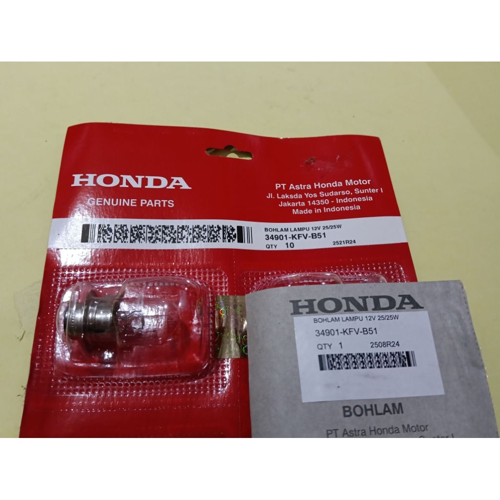 GRAND BEAT VARIO 12VOLT 25 วัตต์ ด้านหน้าหลอดไฟ 34901-kfv-B51