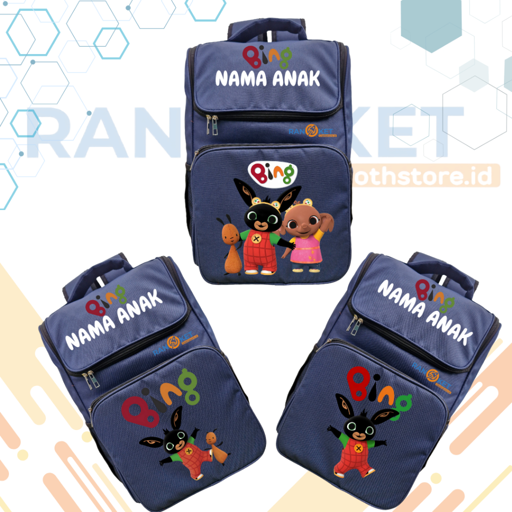 Bing Bunny Character Kindergarten/Elementary School Backpack I Bing Bunny Elementary/TK Childrens Sc