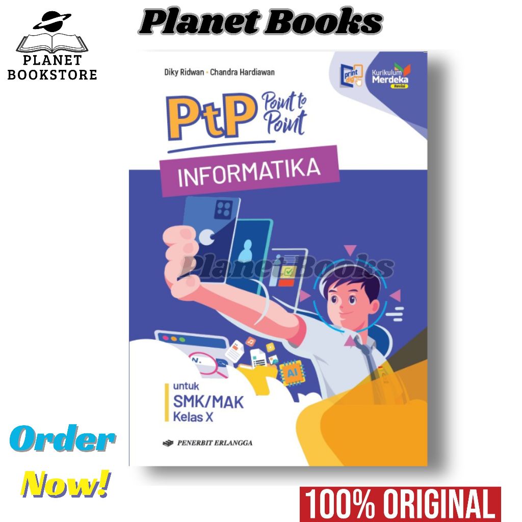 หนังสือ PTP (จุดถึงจุด) Erlangga Informales Class 1 หรือ 10 SMK/MAK Kurmer Revision Erlangga สํานักพ