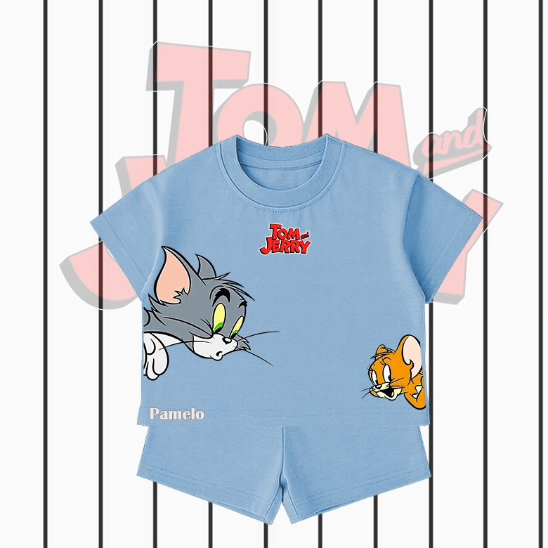 KATUN ชุดเด็กผ้าฝ้าย 24s T0M n J3RY เสื้อลําลองเด็ก Unisex + กางเกงอายุ 1-4 ปี