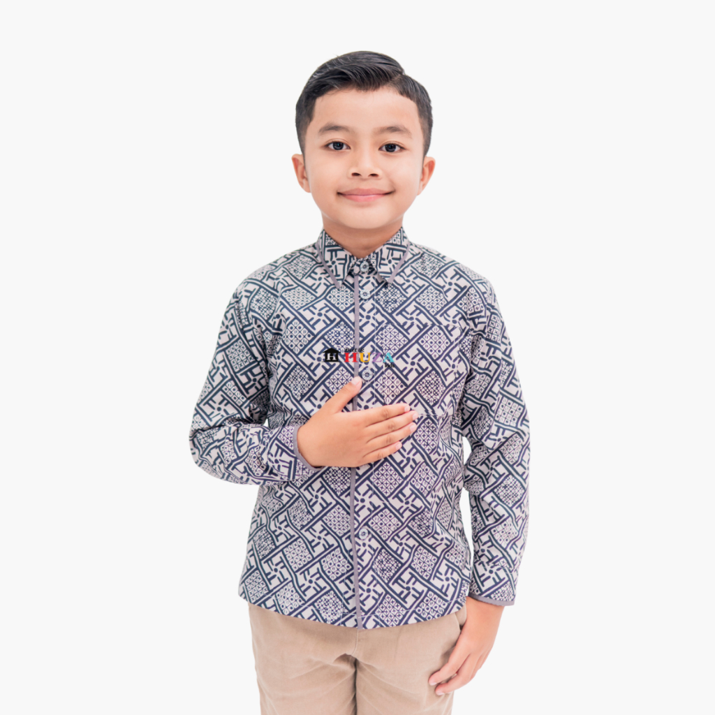 KAMEJA BATIK HUZA - เสื้อบาติกแขนยาว AXCEL CHILDRENS SHIRT SK LIS