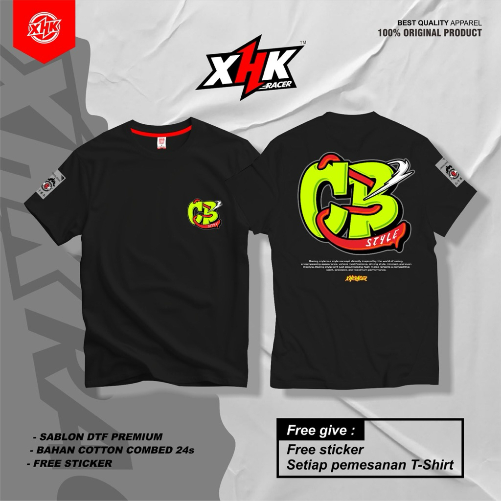 เสื้อยืด CB STYLE Original XHK RACER คุณภาพสูงระดับพรีเมียม Unisex