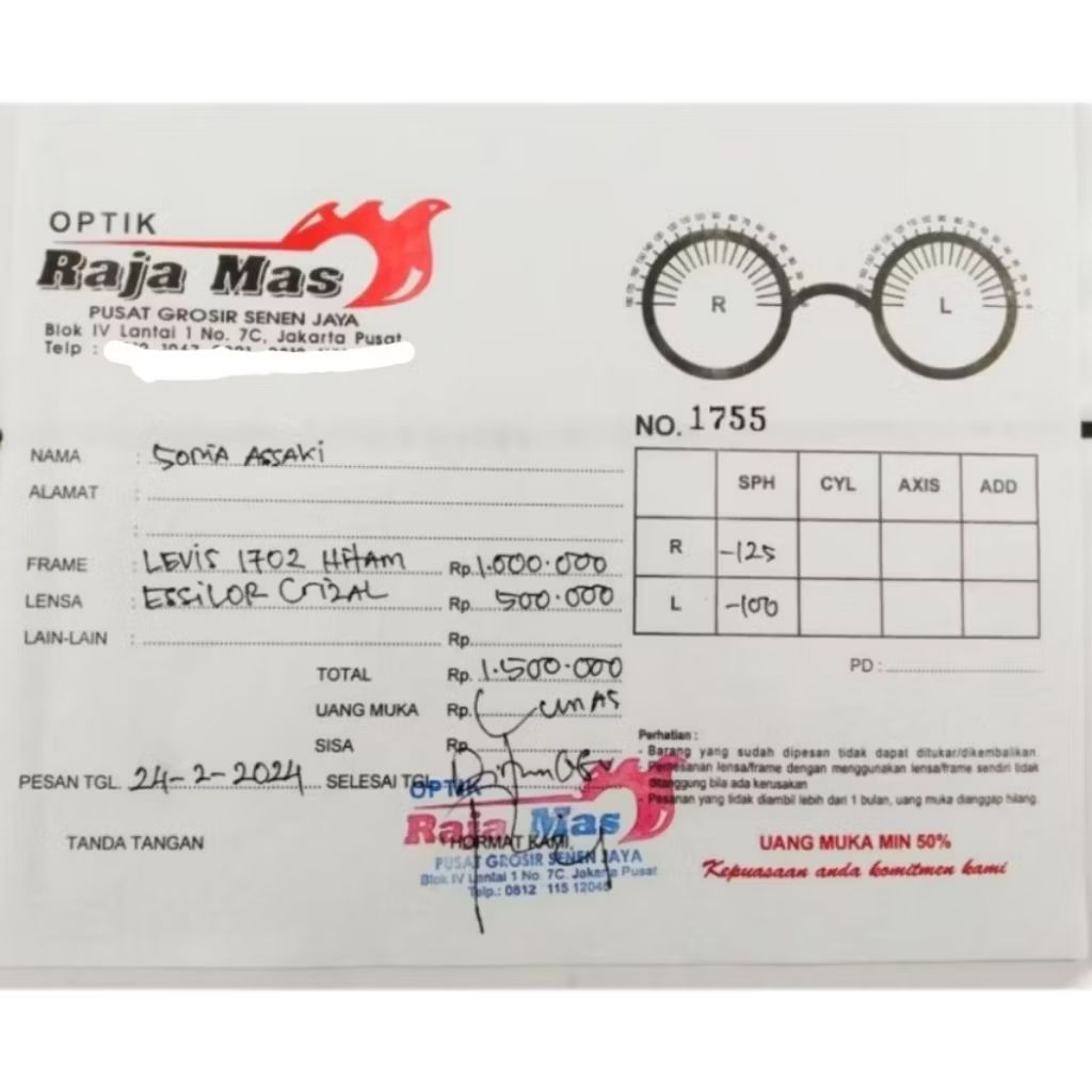 (Boss.glasses) N0ta 0ptik // สูตร 0ptik // Kwit4nsi Buyer4n Kacamat4n