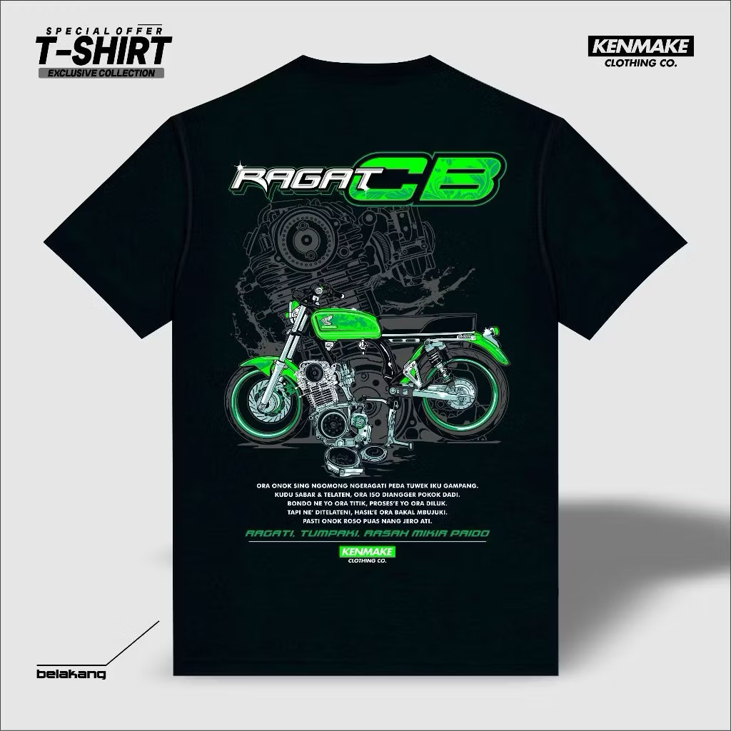 CB kenmake Kids เสื้อยืด CB เสื้อยืดรุ่นสีดําสําหรับผู้ชายและผู้หญิง