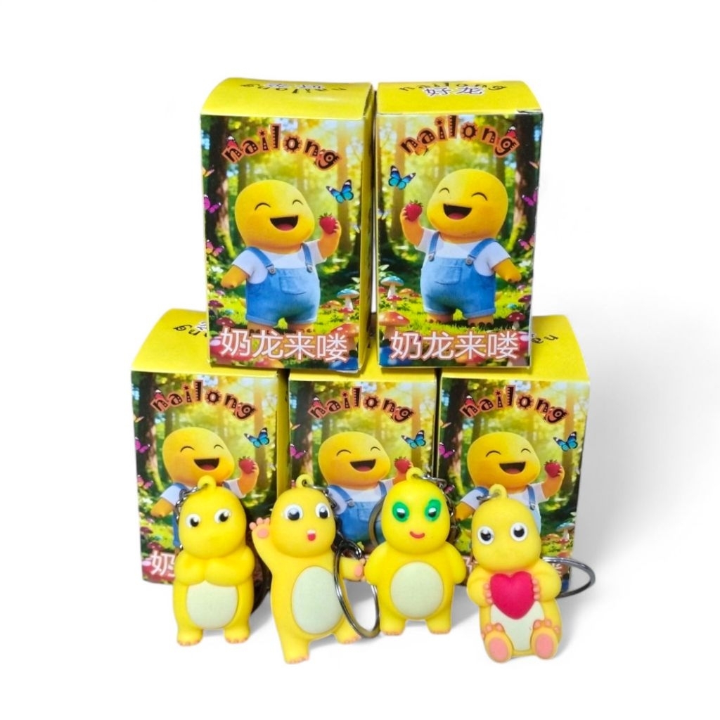 GANTUNGAN BLIND BOX KEYCHAIN NAILTER NAILONG DINOSAURUSONG CUTE