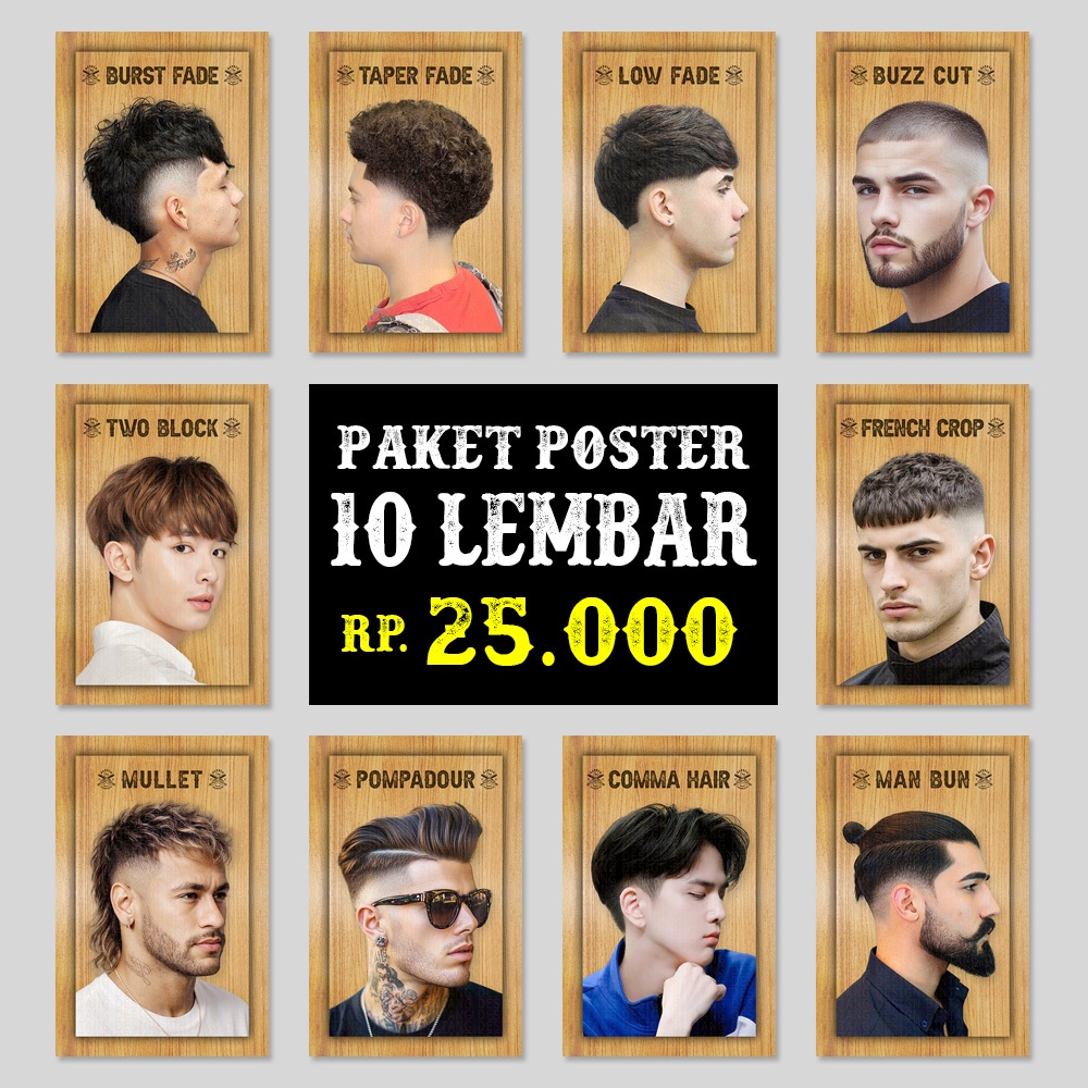 10-Sheep Barbershop โปสเตอร์สําหรับตัดผมและร้านทําผม - PM04
