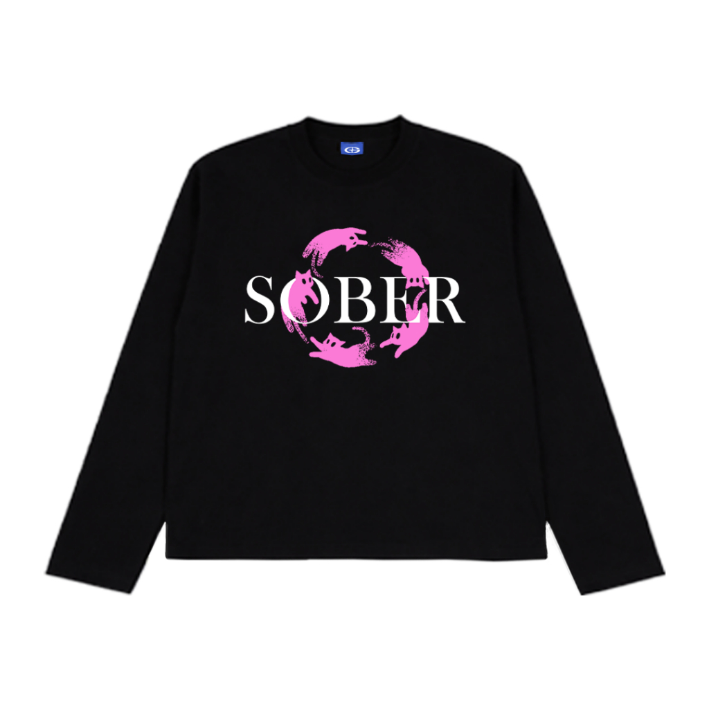 GLOOMIE SUNDAY เสื้อยืดแขนยาว Boxy "SOBER"