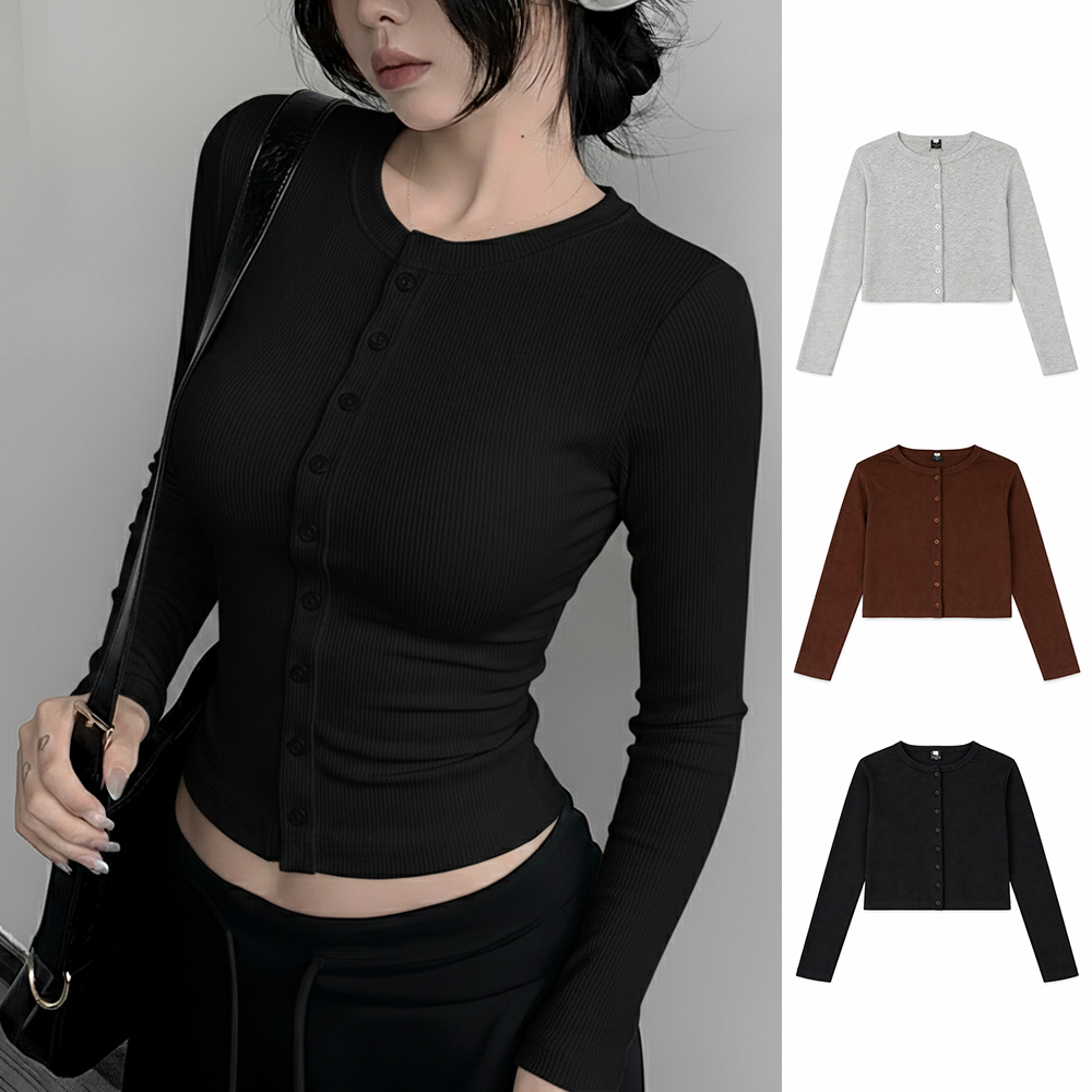 PLATINUM WORLD เสื้อถักผู้หญิงเสื้อถักพรีเมี่ยมด้านบนเกาหลีสําหรับผู้หญิงแขนยาวขั้นพื้นฐานสลิมฟิตและ