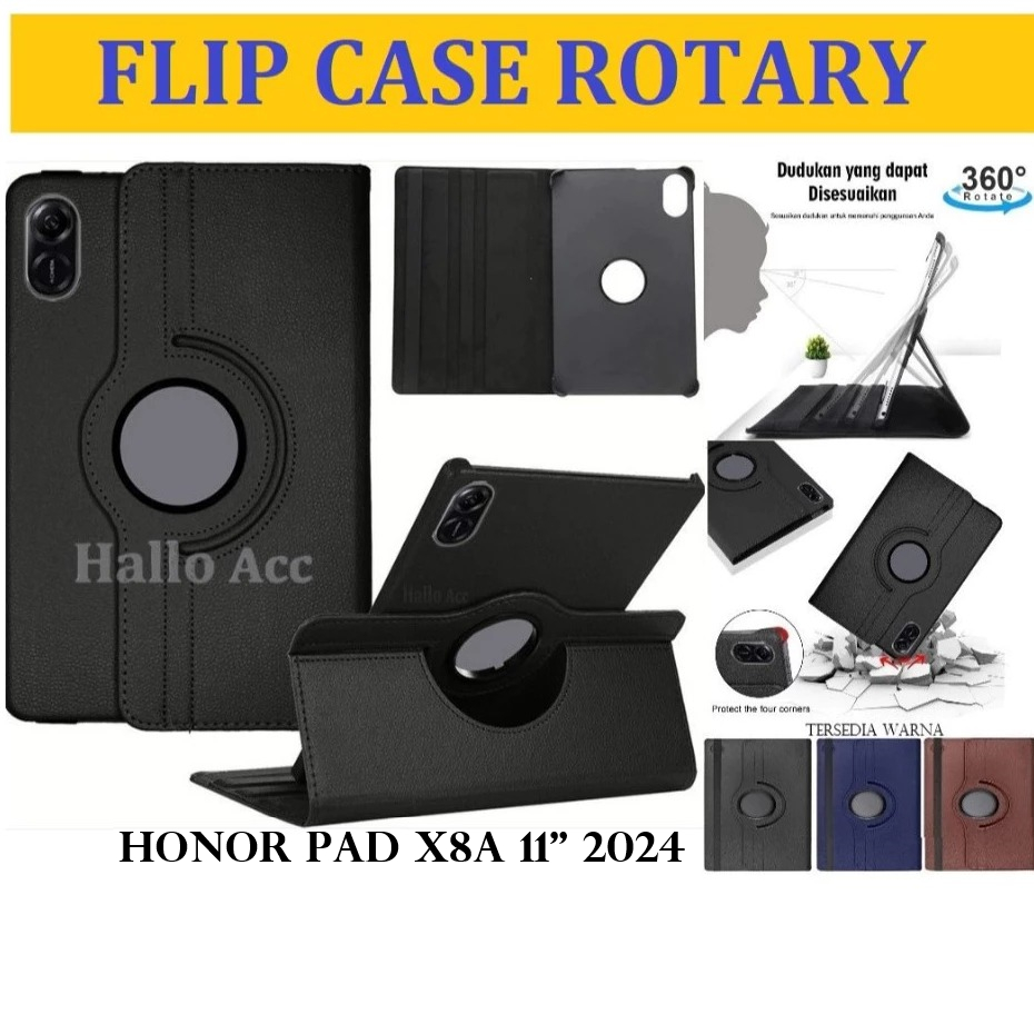 เคส Honor Pad X8A / เคส Honor Pad X8A / 11 นิ้ว 2024 ฝาพับแบบหมุน