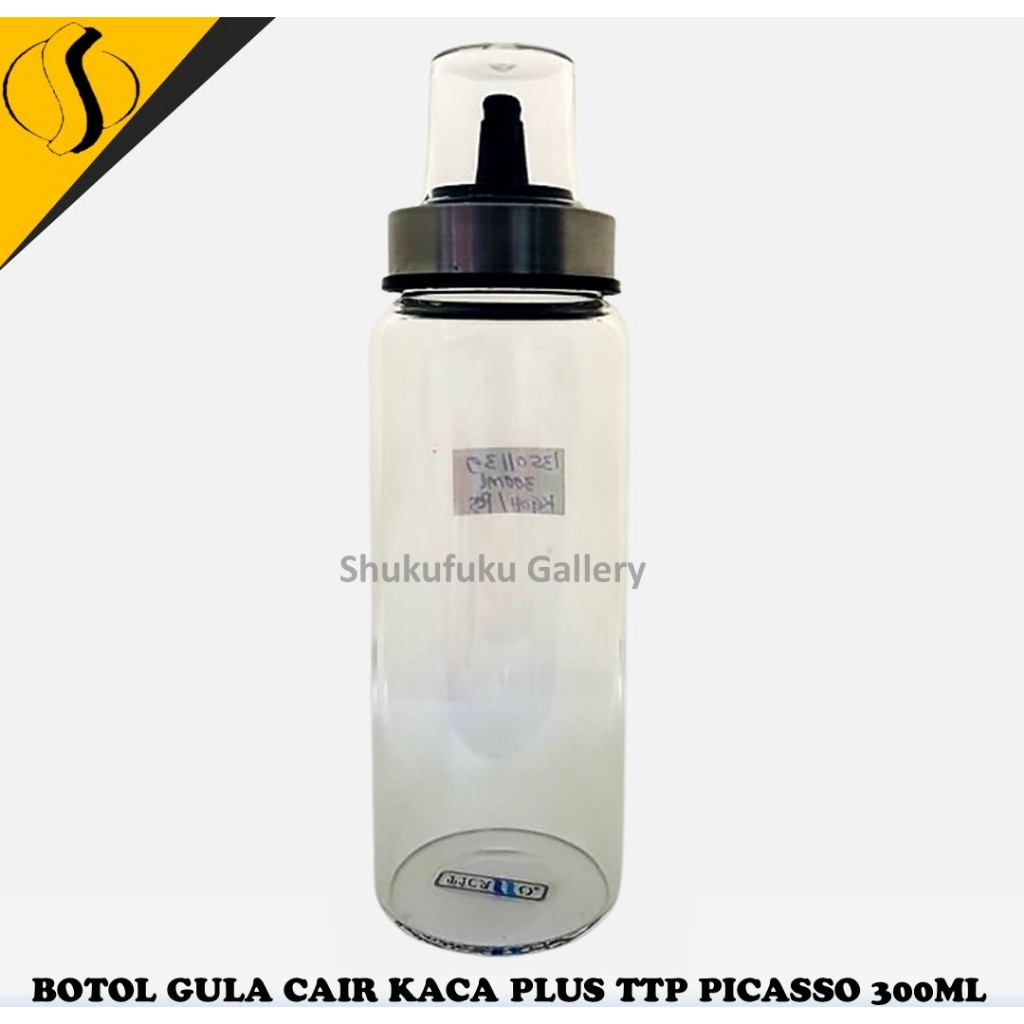 300ML PICASSO GLASS LIQUID SUGAR BOTTLE PLUS TTP/KET SAUCE BOTTLE/น้ํามันสัตวแพทย์/ขวดแก้ว VINEGAR 3