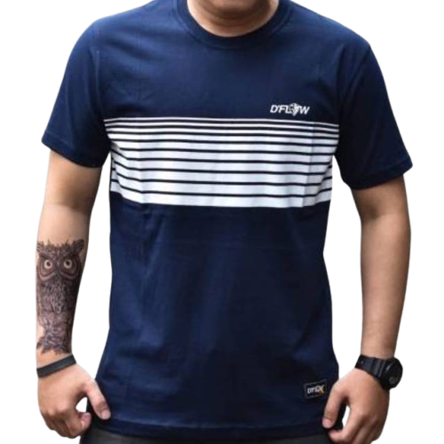 เสื้อยืด DFlow Original Navy Stripe