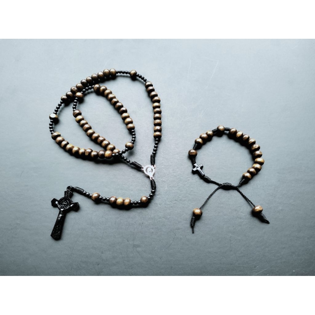 RG213 ROSARY PACKAGE + PREMIUM WOODEN BRACELET