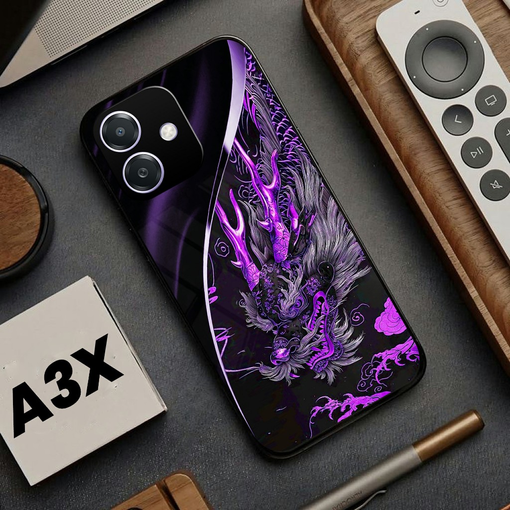 HP OPPO A3X glass Softcase - เคสโทรศัพท์มือถือ OPPO A3X - เคสโทรศัพท์มือถือ - U 628