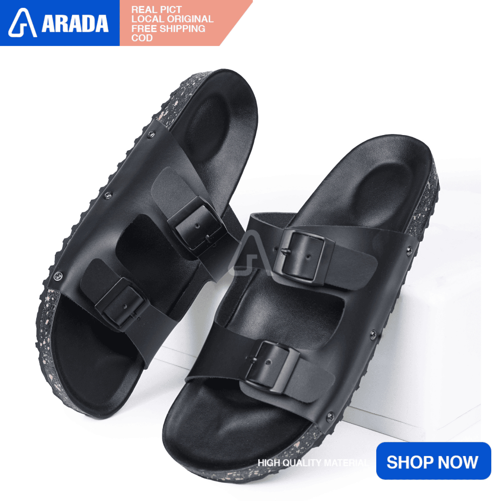 ARADA - รองเท้าแตะลําลองผู้ชาย Trove Black