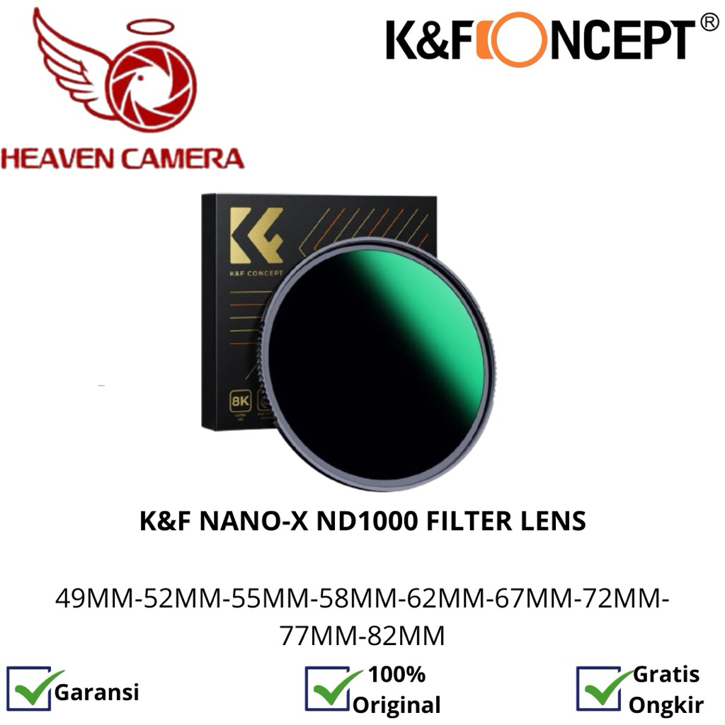 KNF Concept Filter ND1000 Nano X 10 Stops 3.0 Filter ND K&F Concept