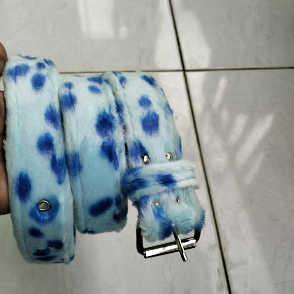 Leopard Belt l Leopard Belt l Leopard motif skena buckle l unisex ผู้ชายผู้หญิง