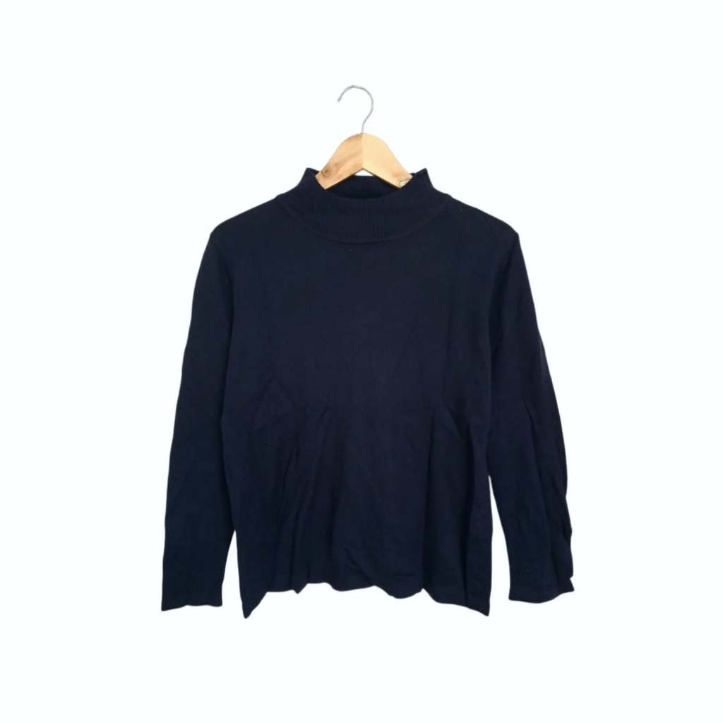 เสื้อคอเต่ากึ่งเต่าสีกรมท่า (CODE: B138- 21)