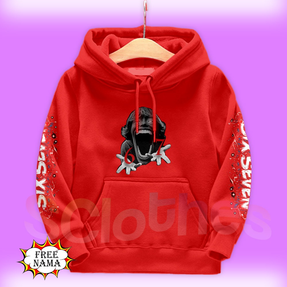 ใหม่ Anomali 67 Kid Brainrot Roblox Six Seven Kids Hoodie Jacket
