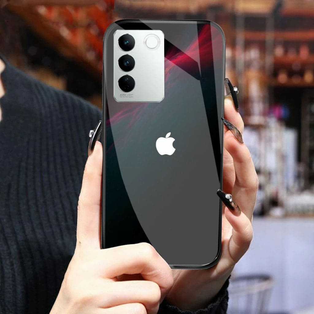 HP GK338 (VIVO V27 5G) VIVO V27E Glass Softcase - เคส VIVO V27 5G - เคสโทรศัพท์ VIVO V27 5G - เคสโทร