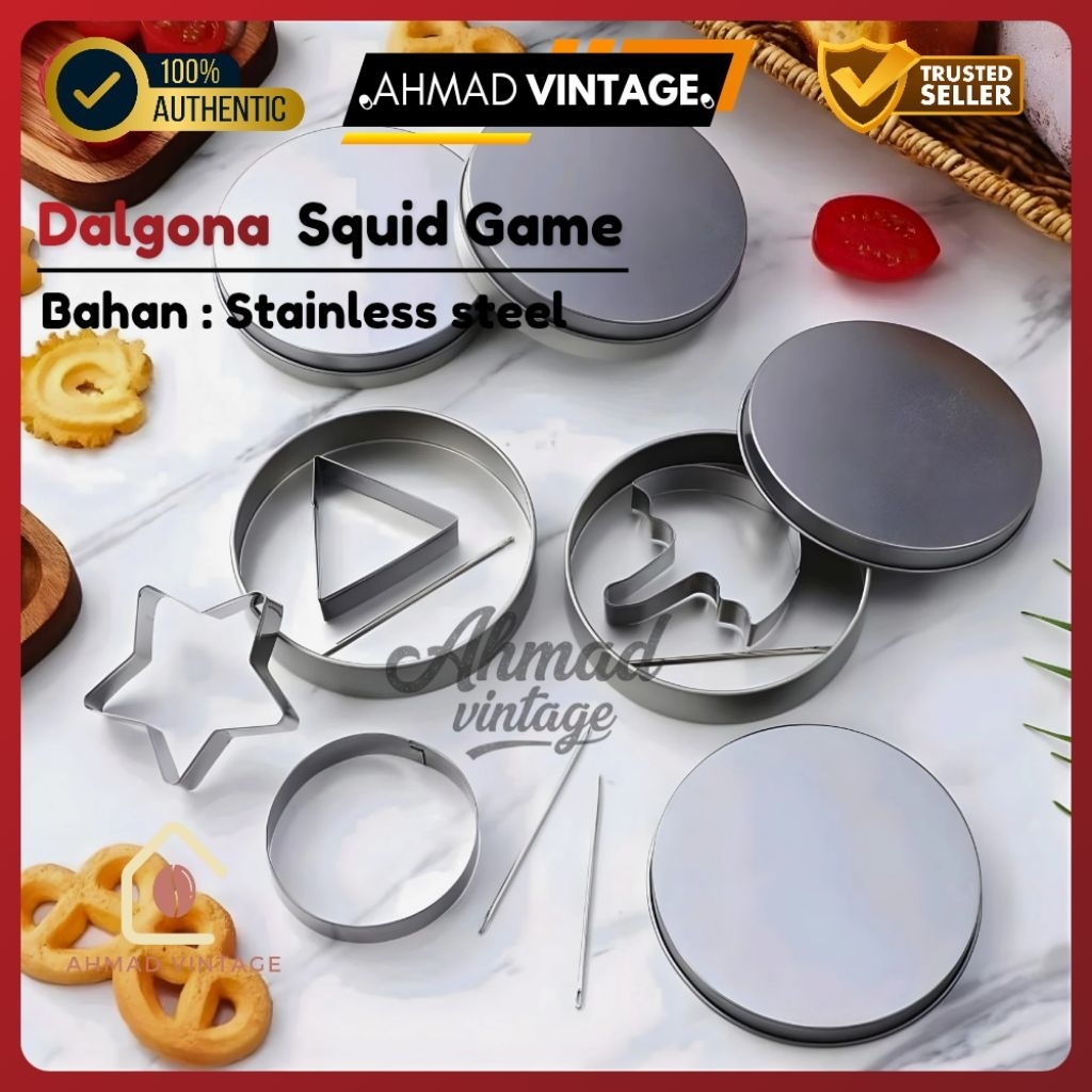 Dalgona Squid Game Candy Clay Cutter Dalgona Sugar Core เครื่องครัวสแตนเลส