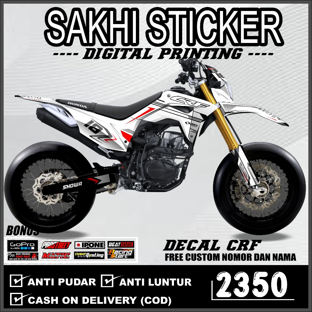 2350 สติ๊กเกอร์รูปลอกมอเตอร์ CRF 150 L Fullbody Custom แก้ไขได้