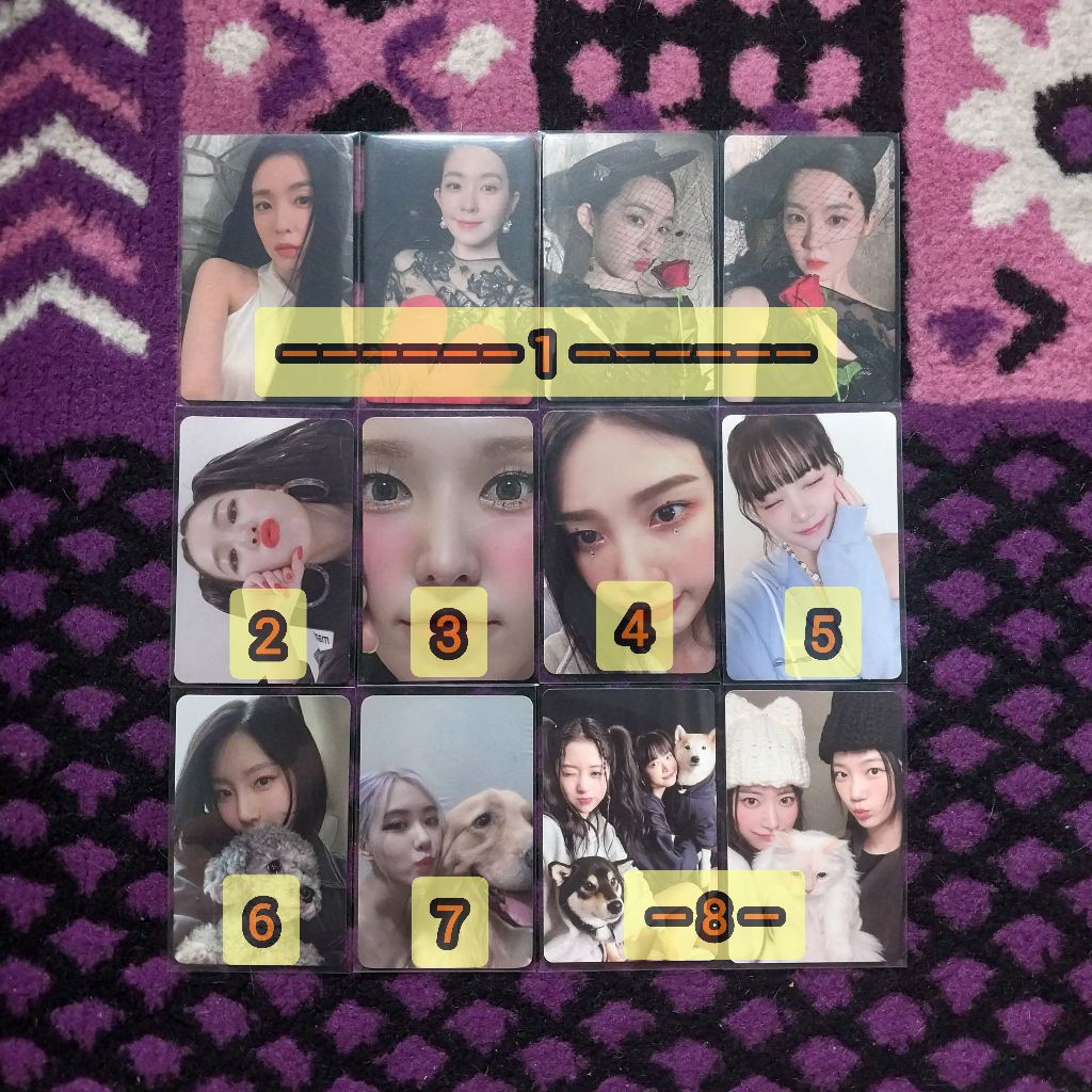 Photocard อย่างเป็นทางการ PC กํามะหยี่สีแดง Irene Seulgi Wendy Joy Le Sserafim Chawon หน่วย Sakura K