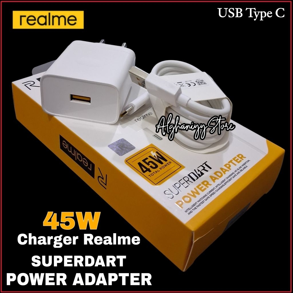 Realme C63 C65 SuperDART POWER ADAPTER Charger ของแท้ 100% Realme 45W USB C Charger
