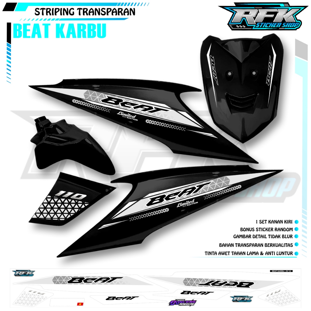 แถบลู่วิ่งสําหรับ BEAT CARBON 2009 - 2012 | พรีเมี่ยมคุณภาพชัดเจน | MOTIP 110 BEAT CODE 0V